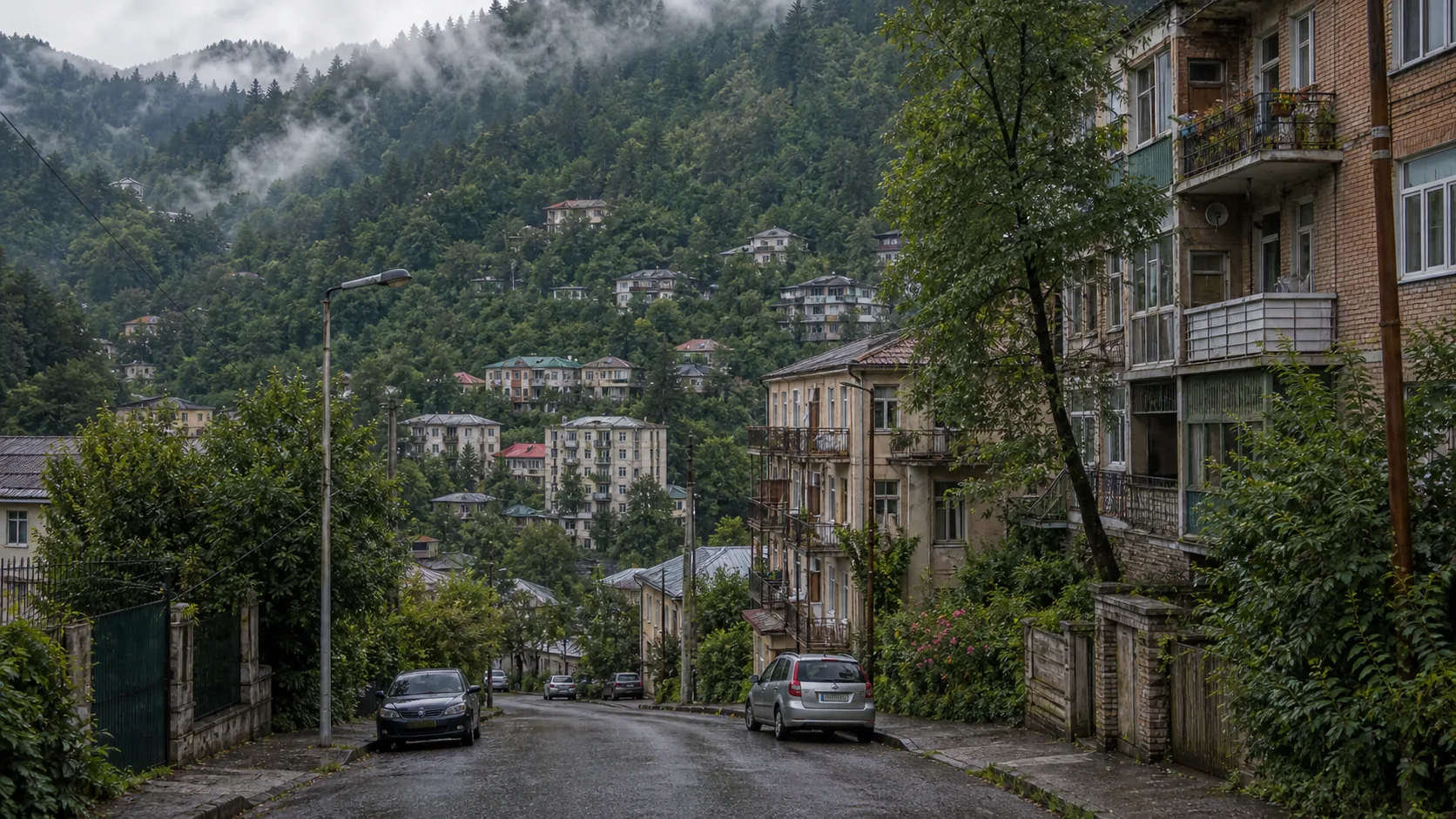 Borjomi hillside street