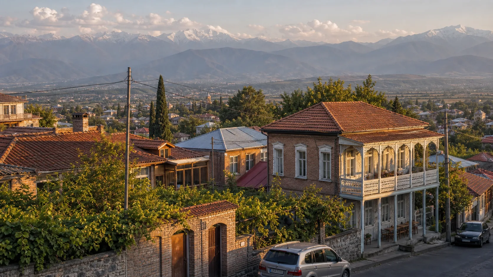 Sighnaghi hillside homes